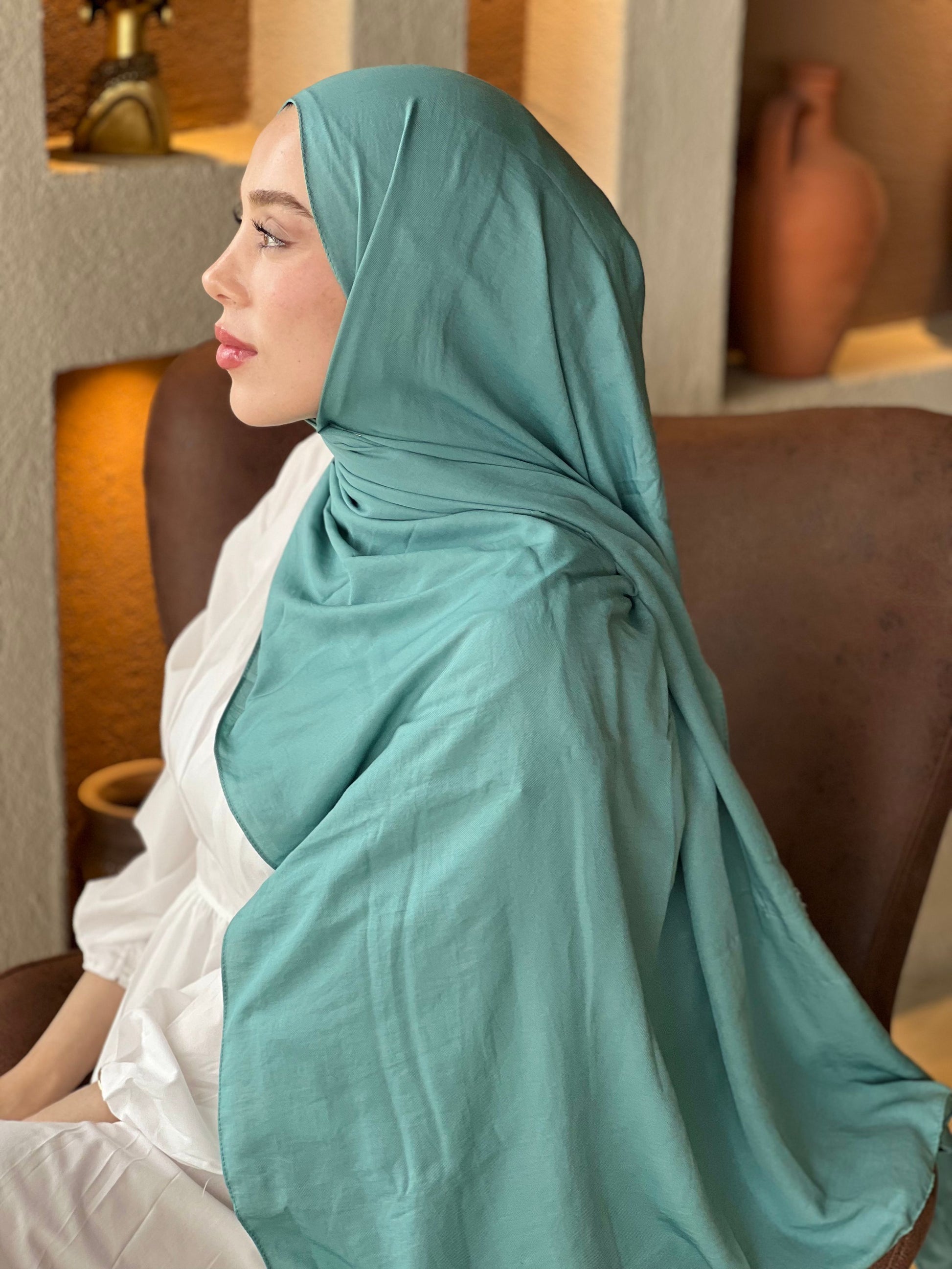 Soft Green Modal Shawl