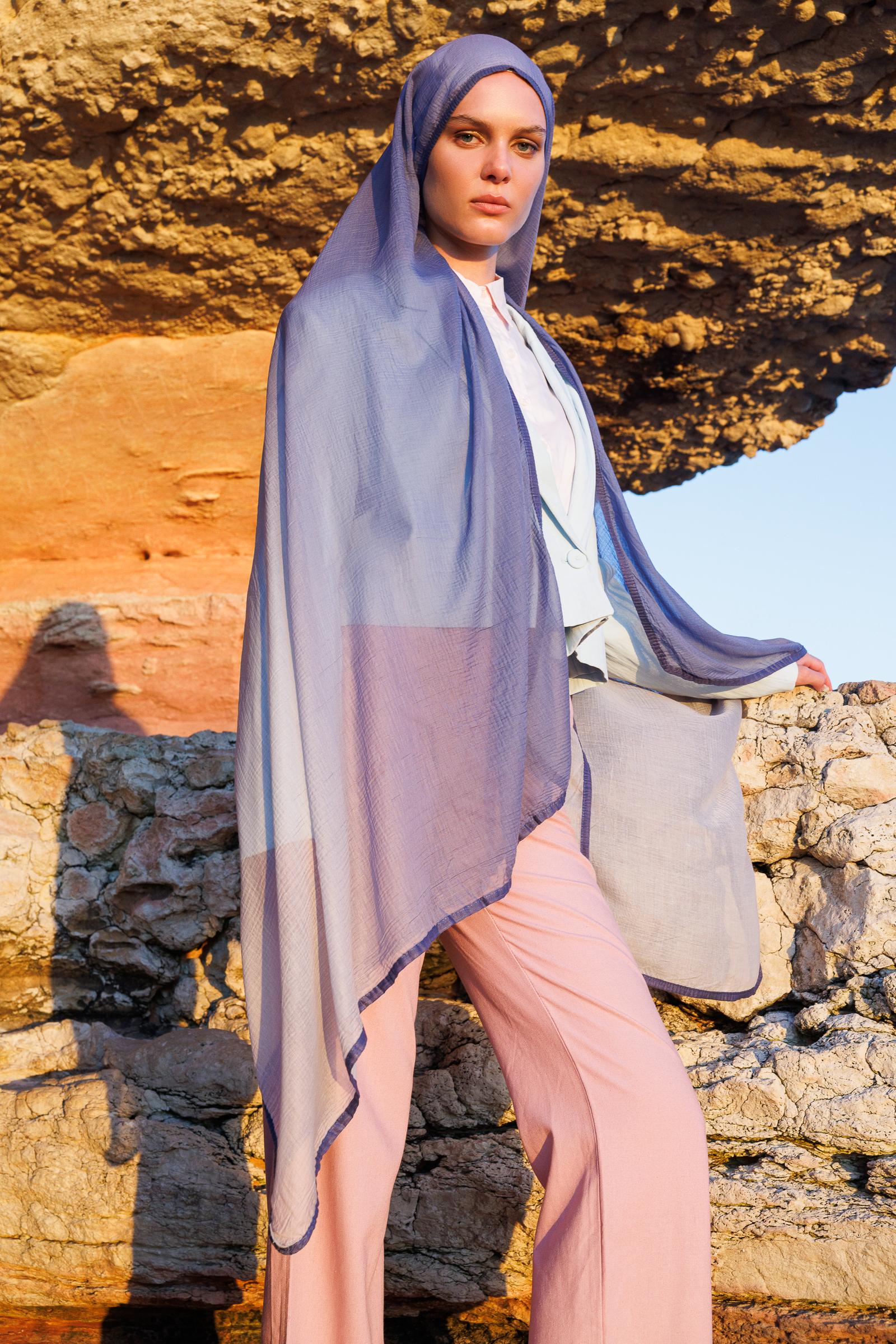 Lavender Aurora Muslin Shawl