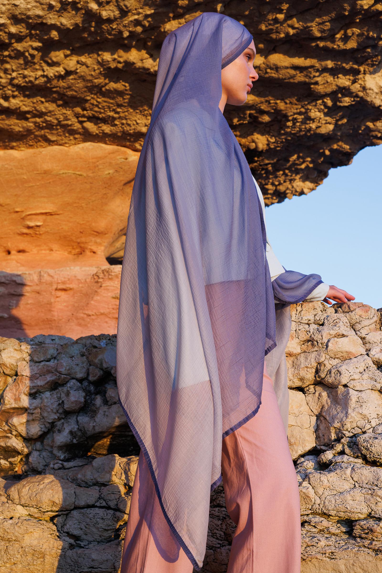 Lavender Aurora Muslin Shawl