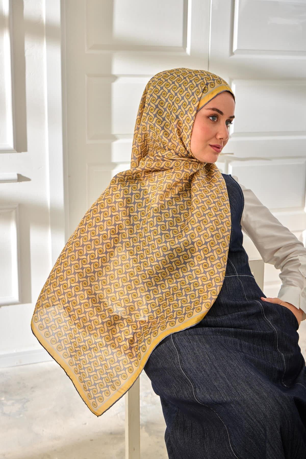 Golden Mocha 100% Voile Silk Shawl Handmade