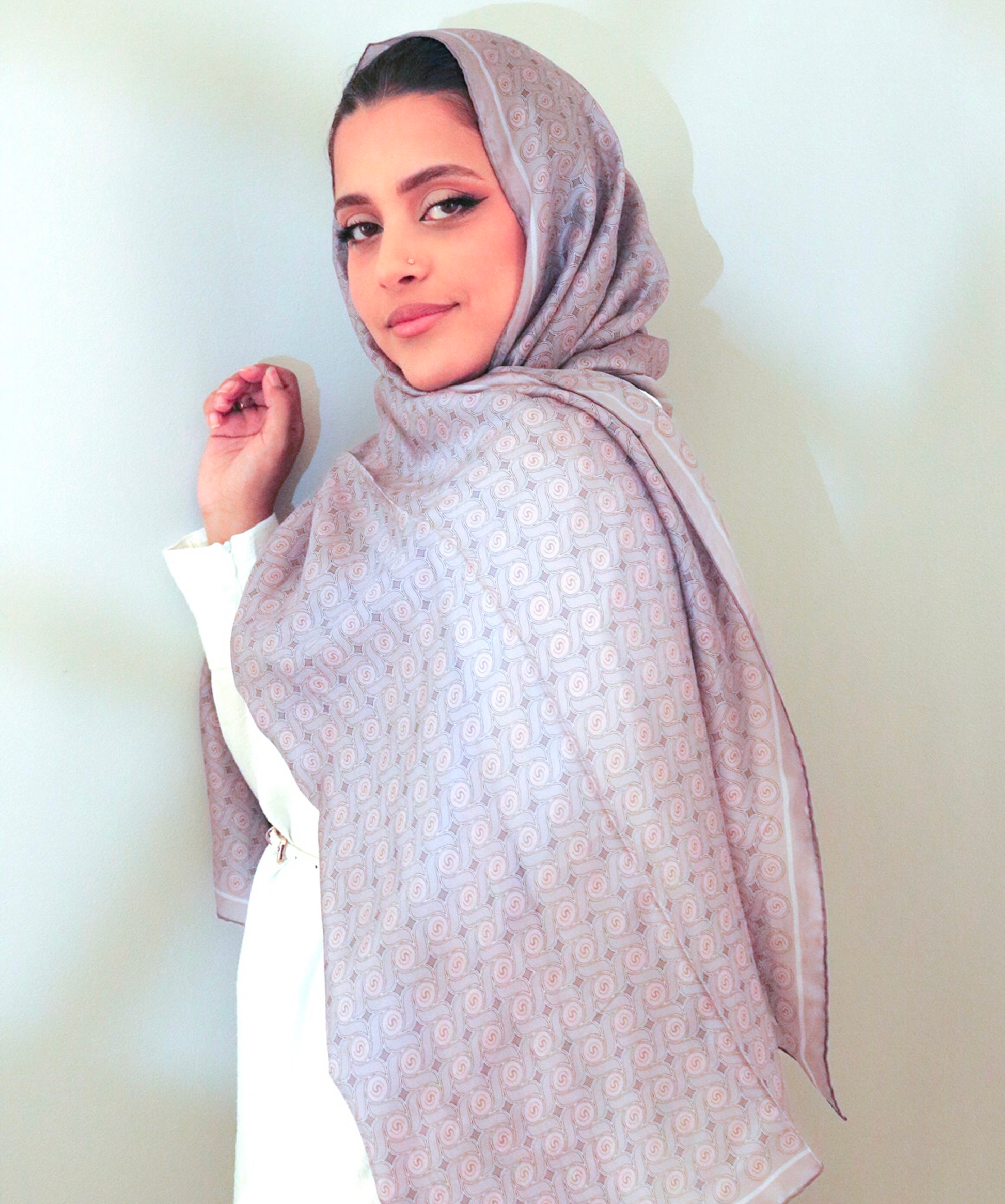 100% Voile Silk Shawl Handmade