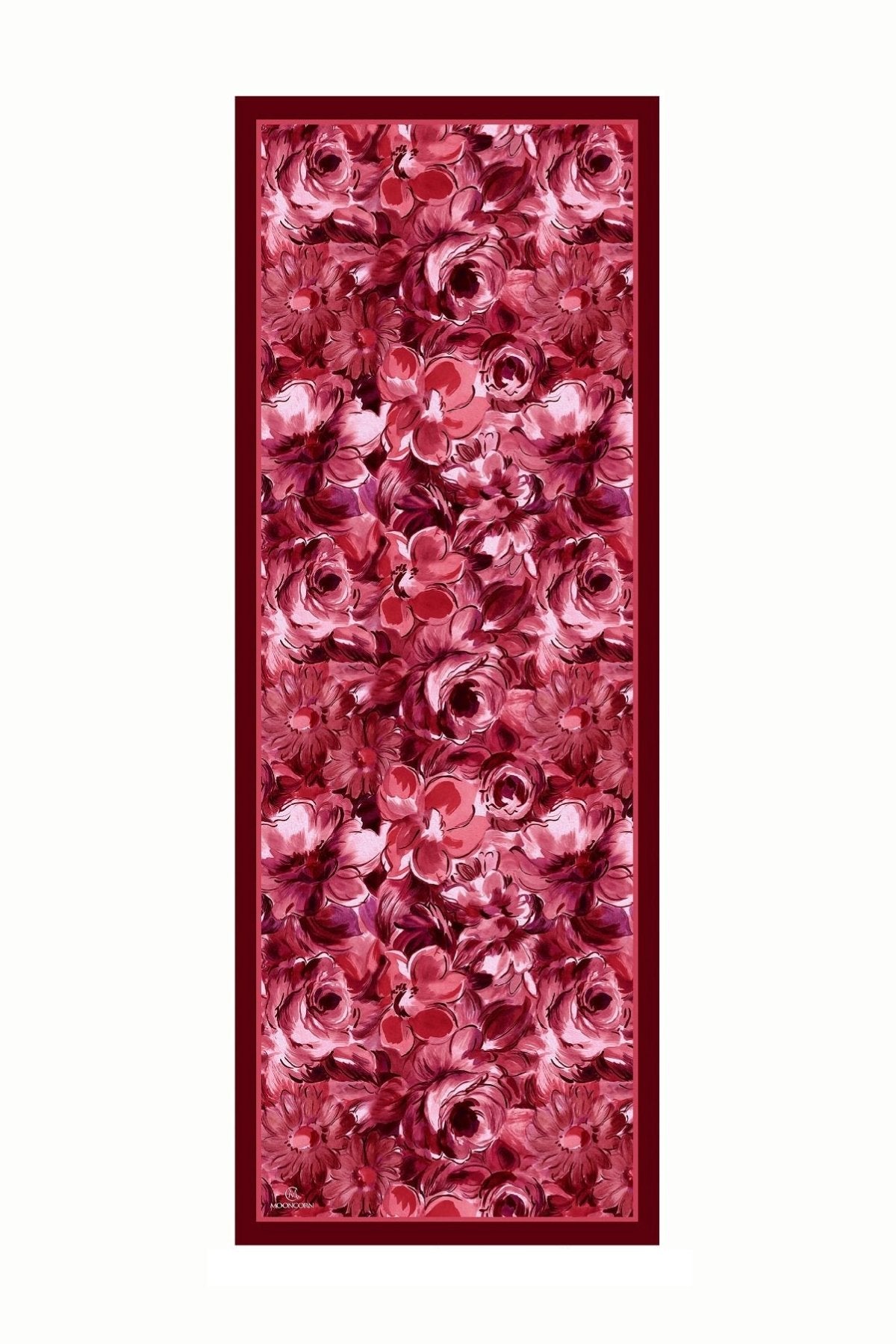 Burgundy Rossel Pattern Cotton Shawl