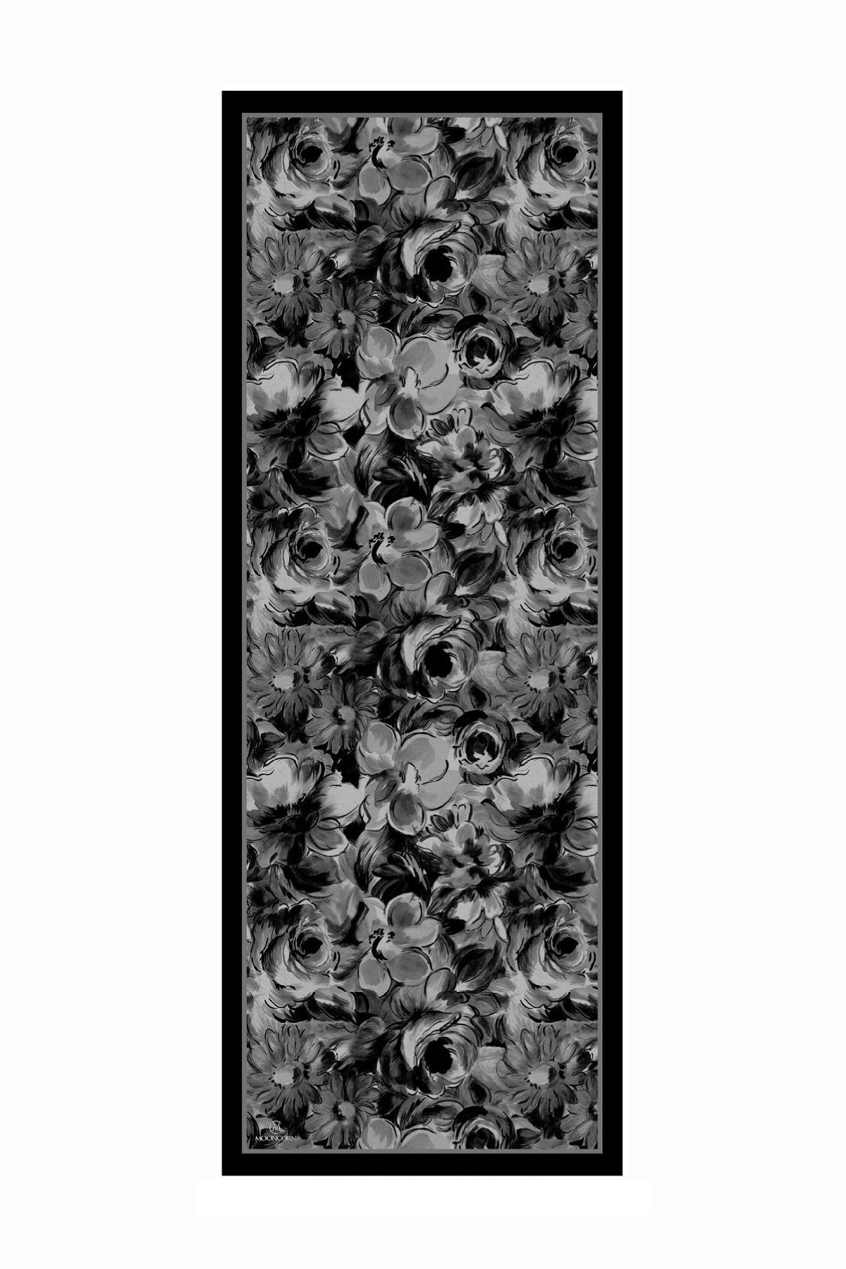 Black Rossel Pattern Cotton Shawl