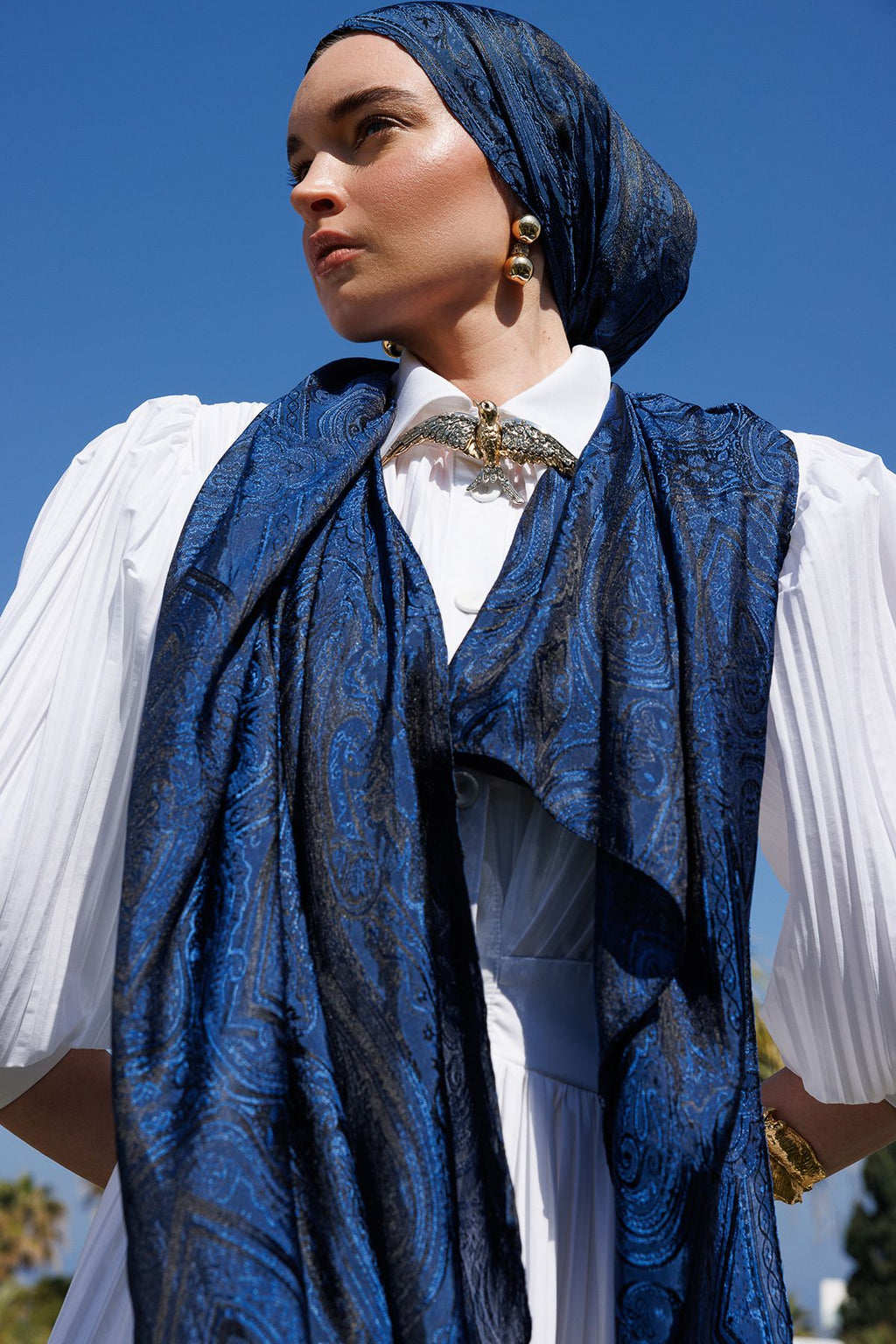 Indigo Lisa Pattern Shawl
