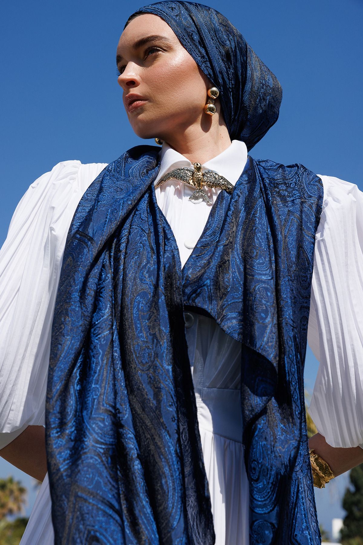 Indigo Lisa Pattern Shawl
