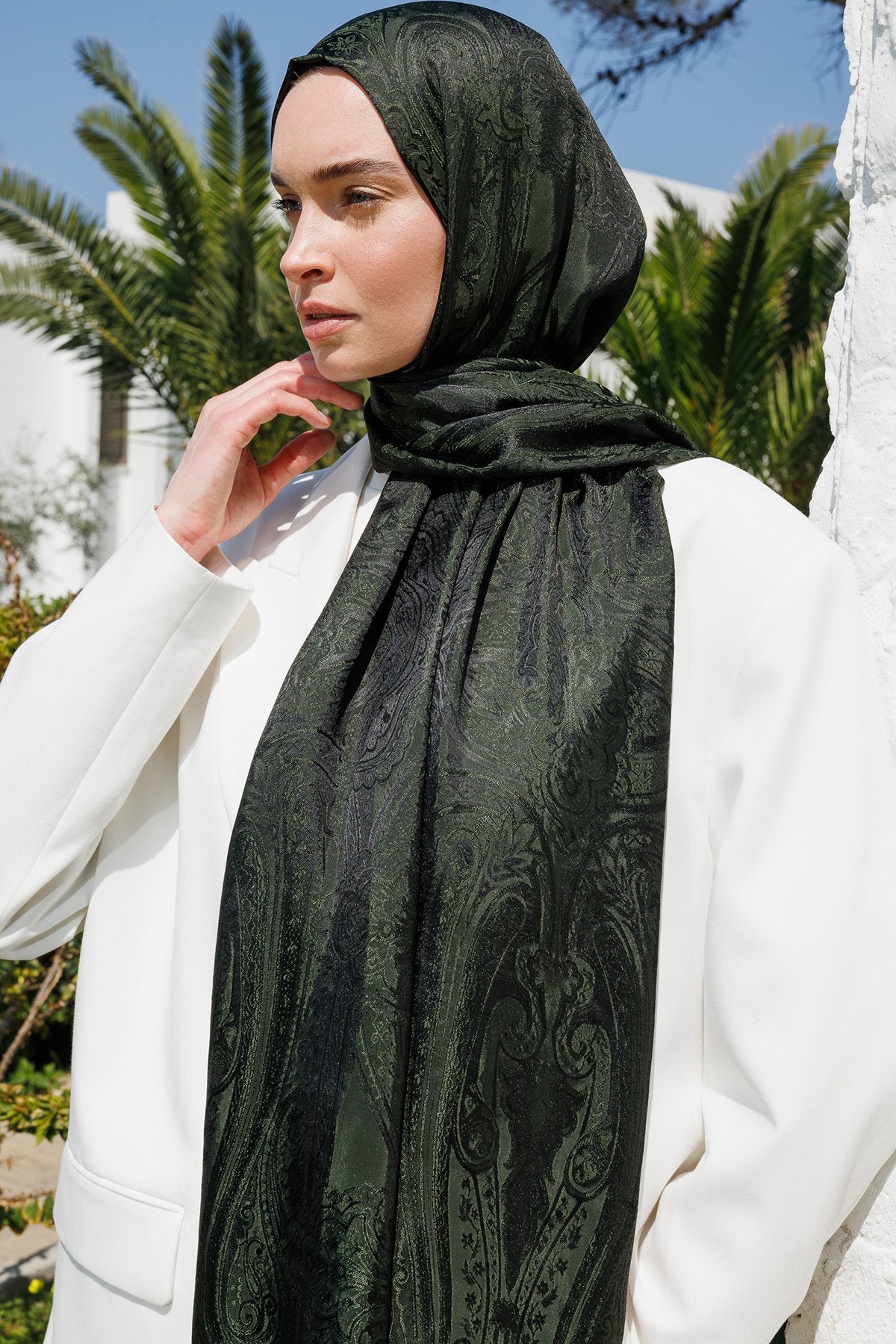 Black- Khaki Lisa Pattern Shawl