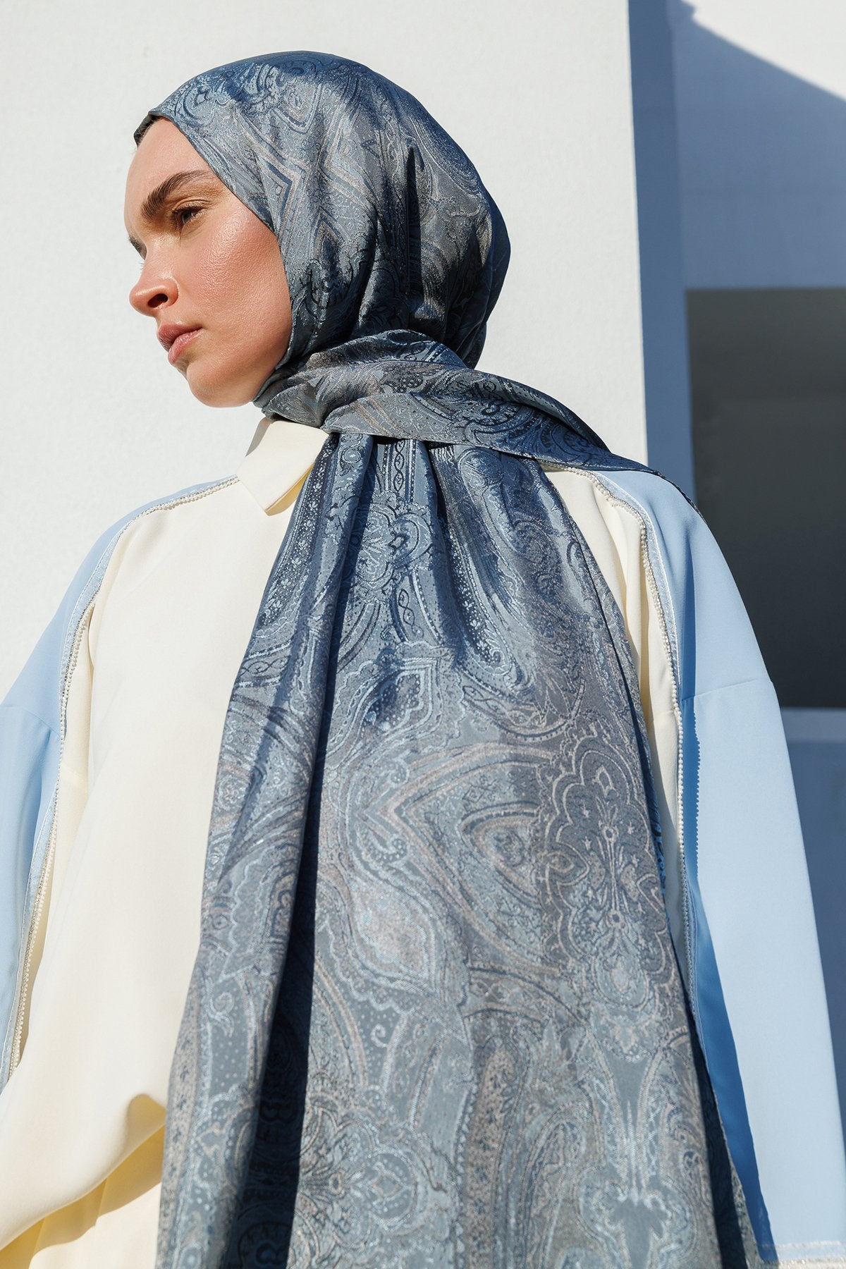 Blue Lisa Pattern Shawl