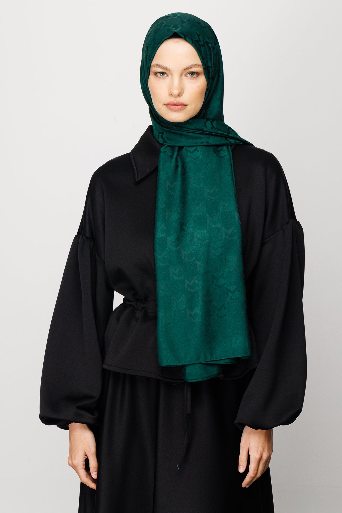 Emerald MC Pattern Jacquard Shawl