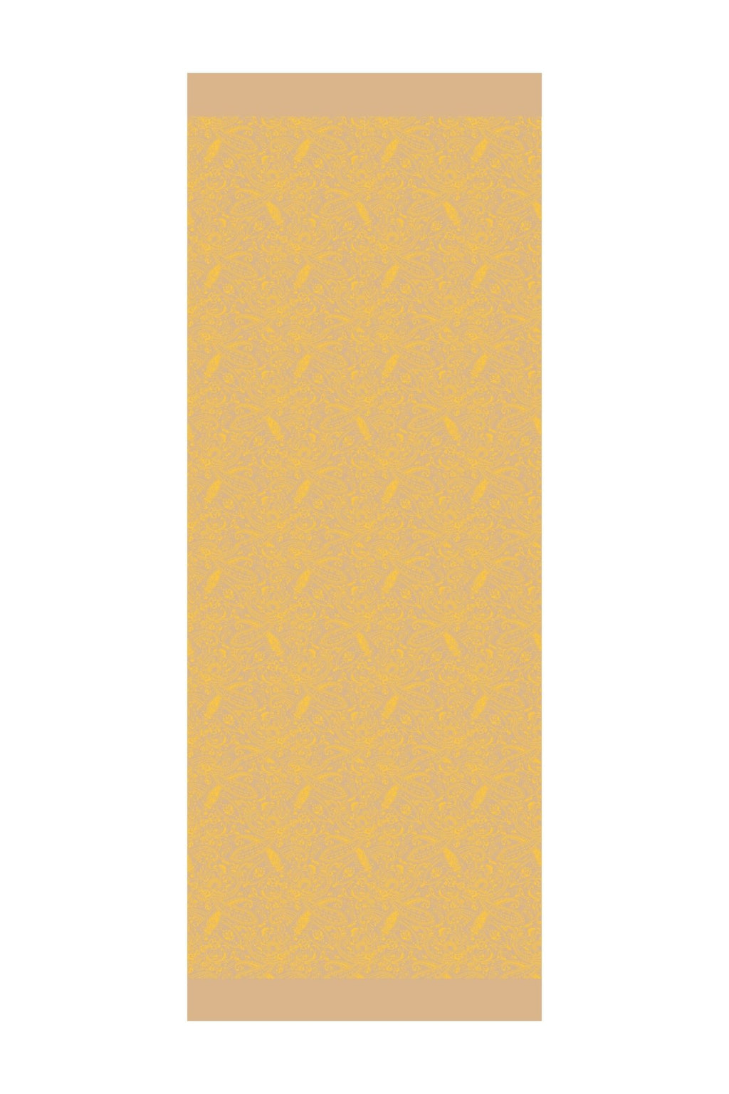 Mink-Mustard Velora Pattern Double-Sided Shawl