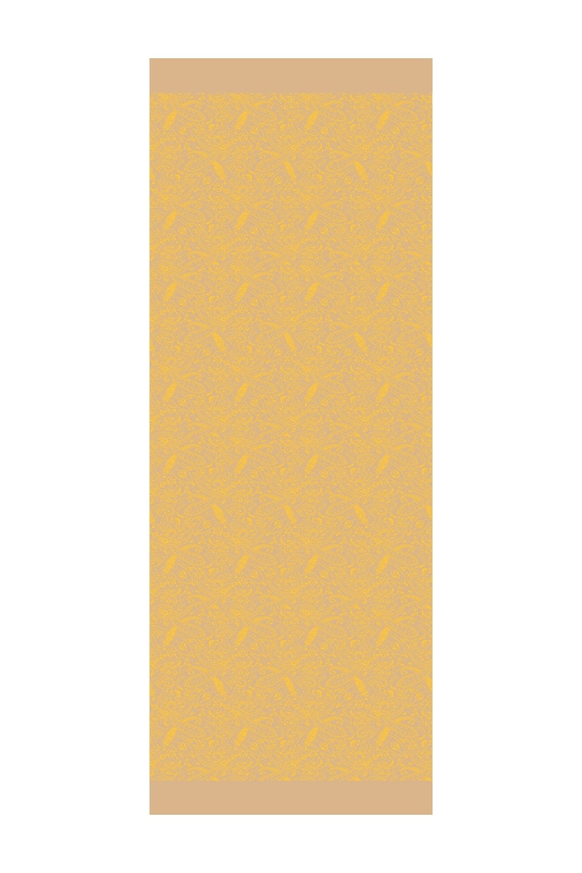 Mink-Mustard Velora Pattern Double-Sided Shawl