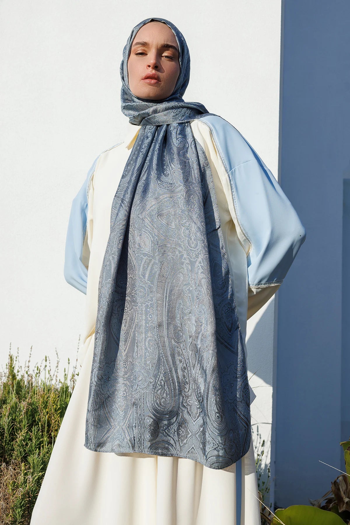Blue Lisa Pattern Shawl
