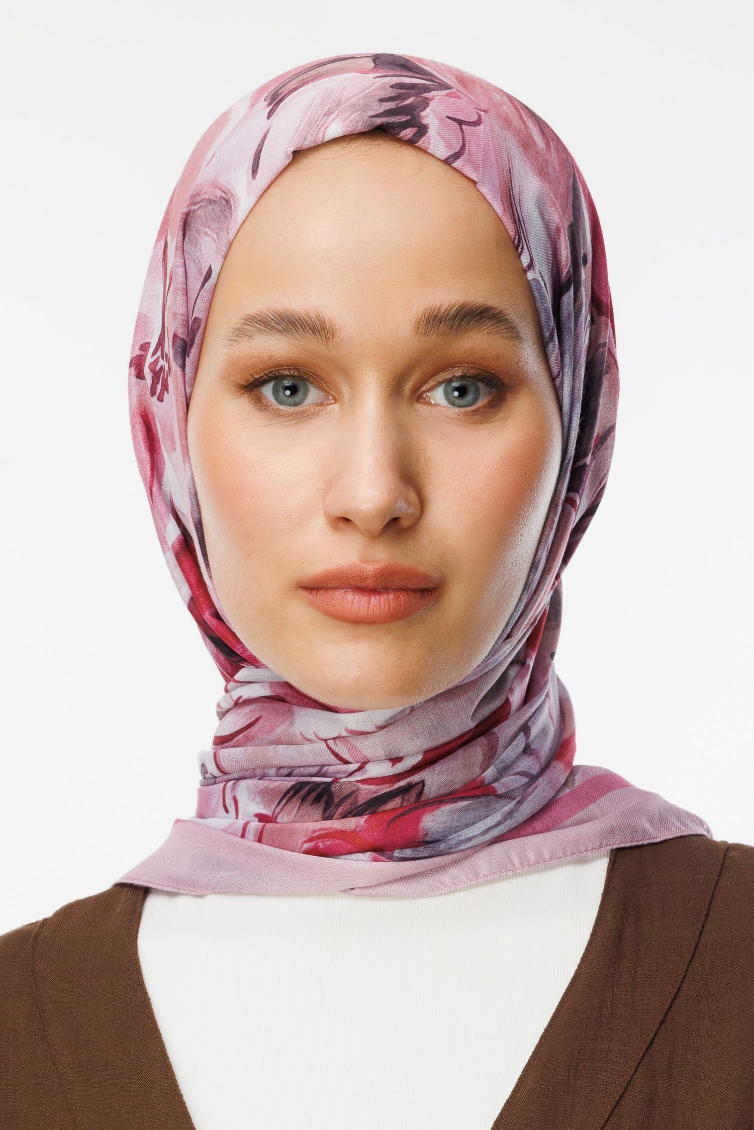 Pink Rossel Pattern Cotton Shawl