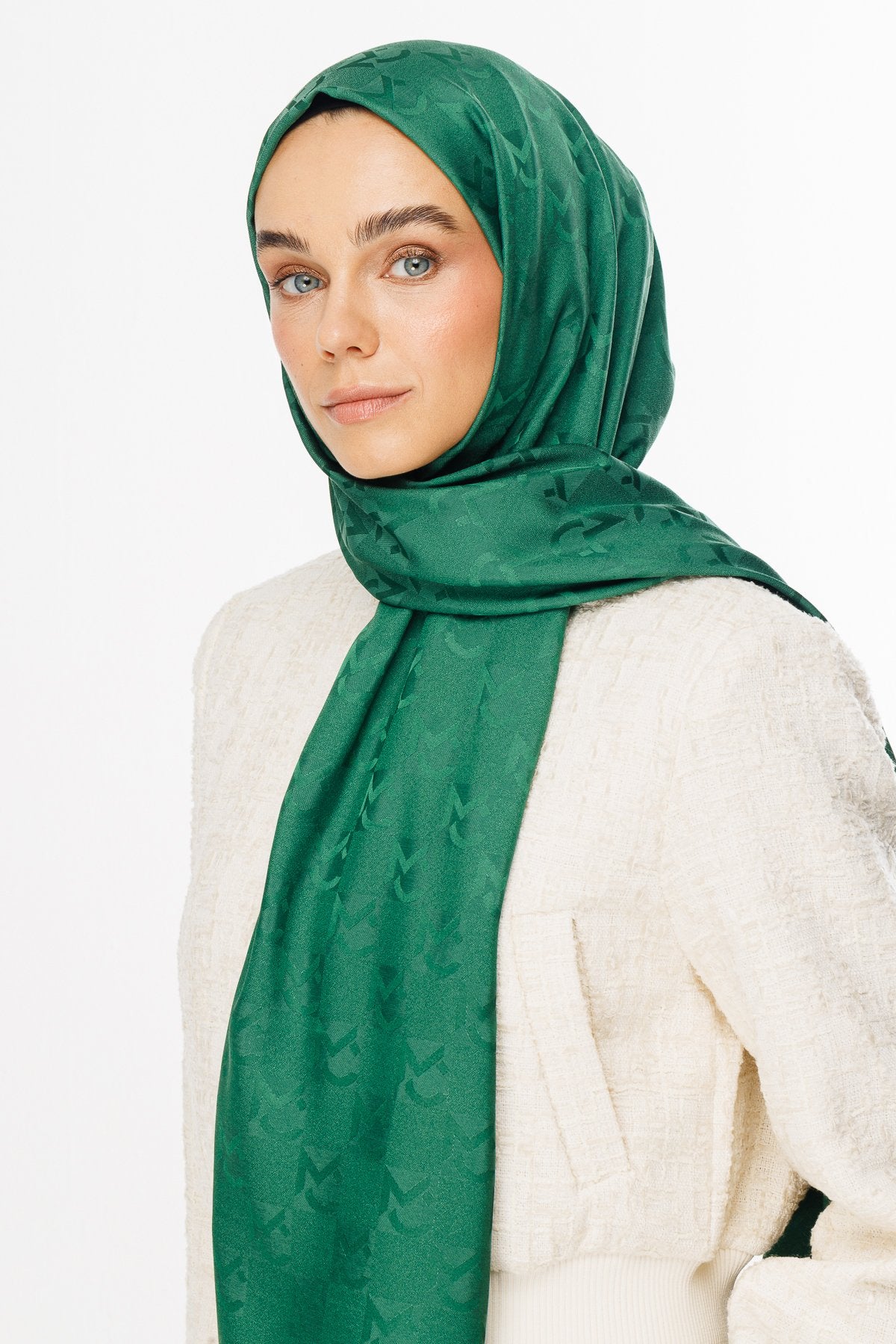 Jade MC Pattern Jacquard Shawl