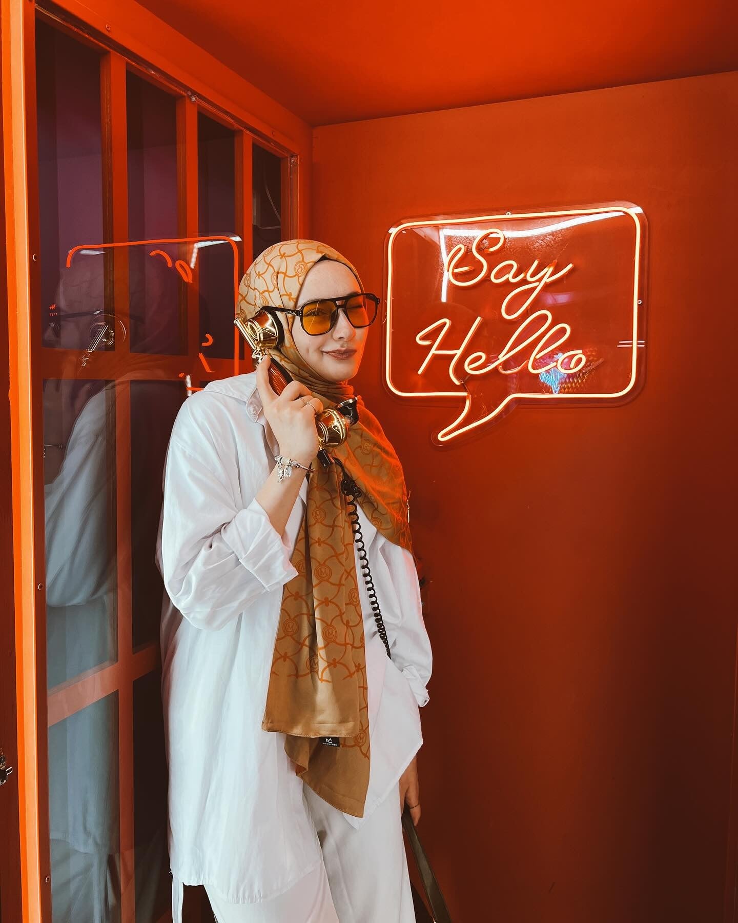 Mink-Cinnamon Marrakech Pattern Double-Sided Shawl