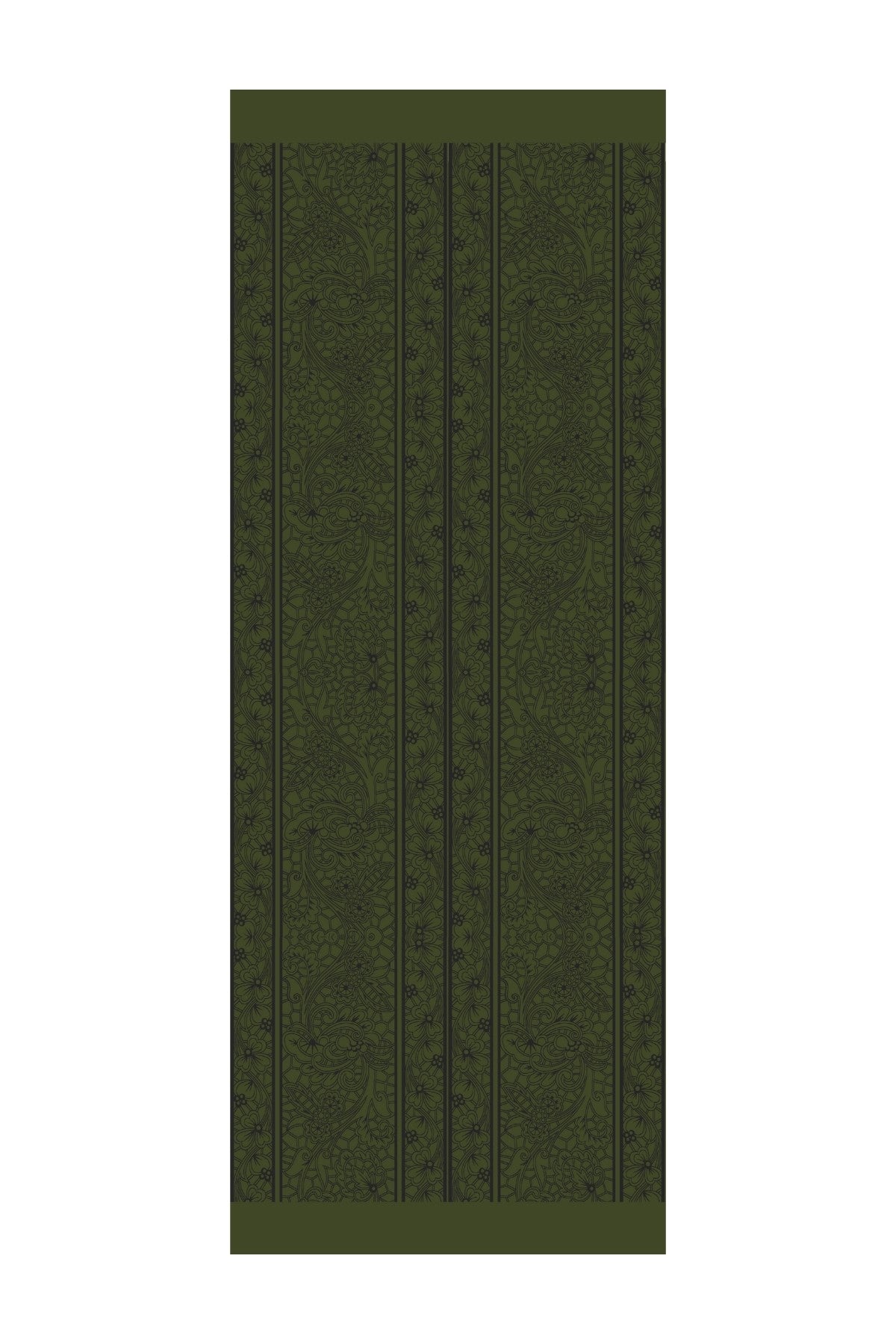 Black-Khaki Lavin Pattern Double-Sided Shawl