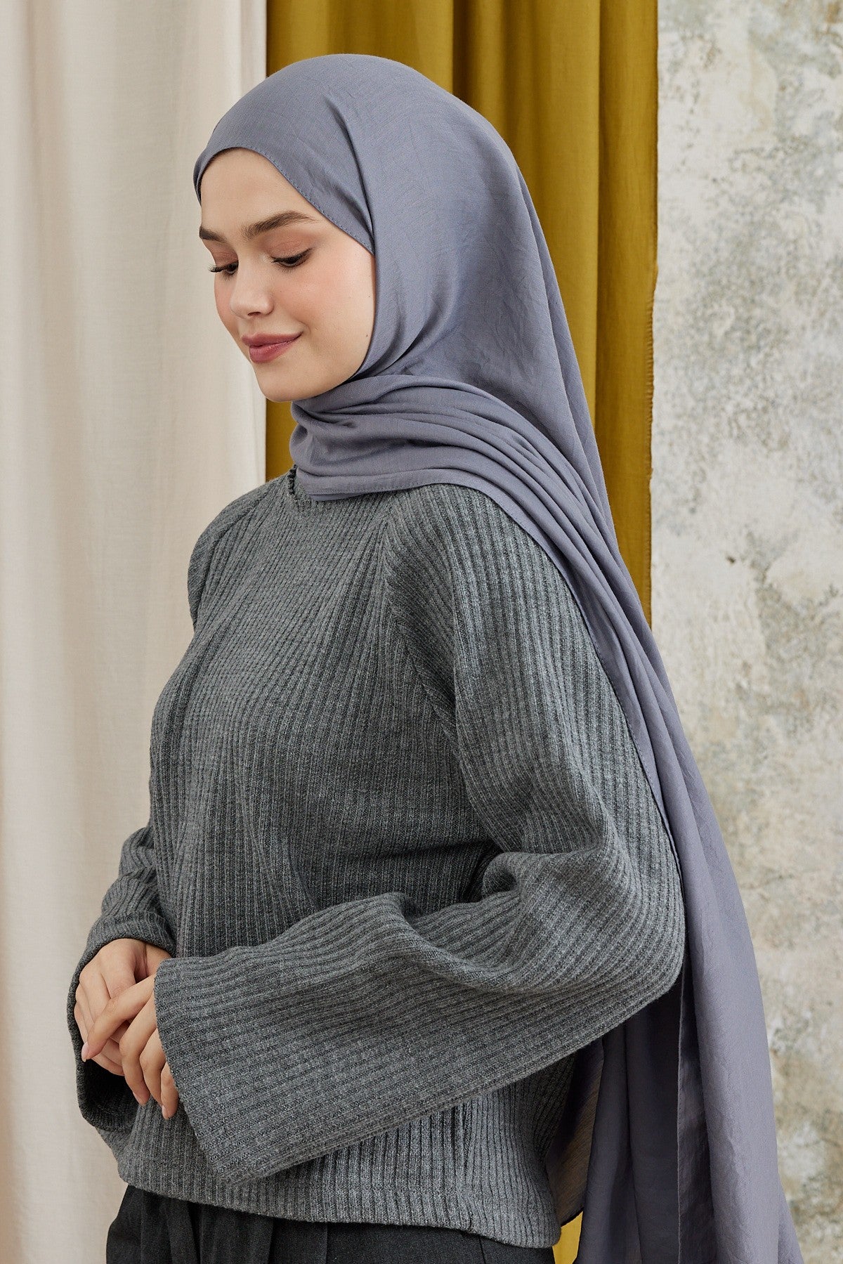 Dark Grey Modal Shawl