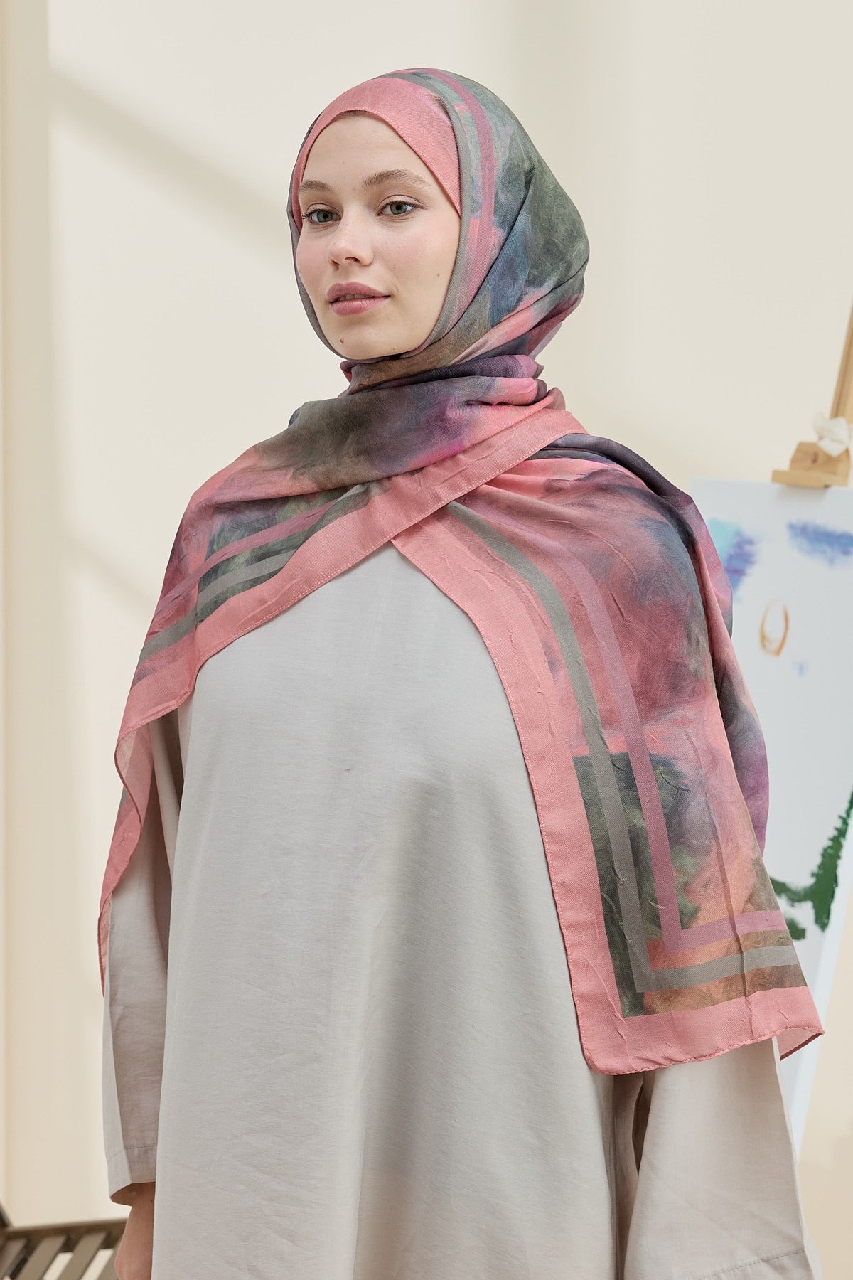 Powder Pink Bamboo Shawl