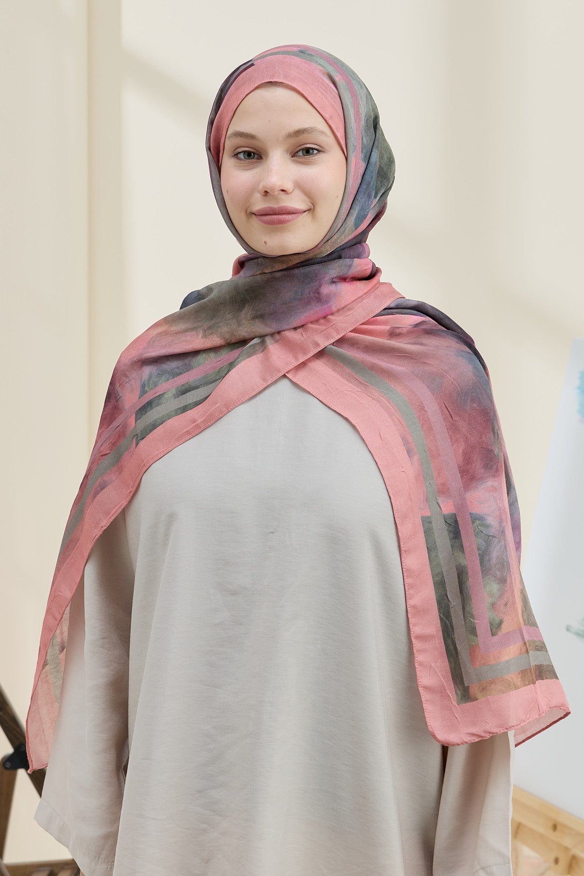Powder Pink Bamboo Shawl