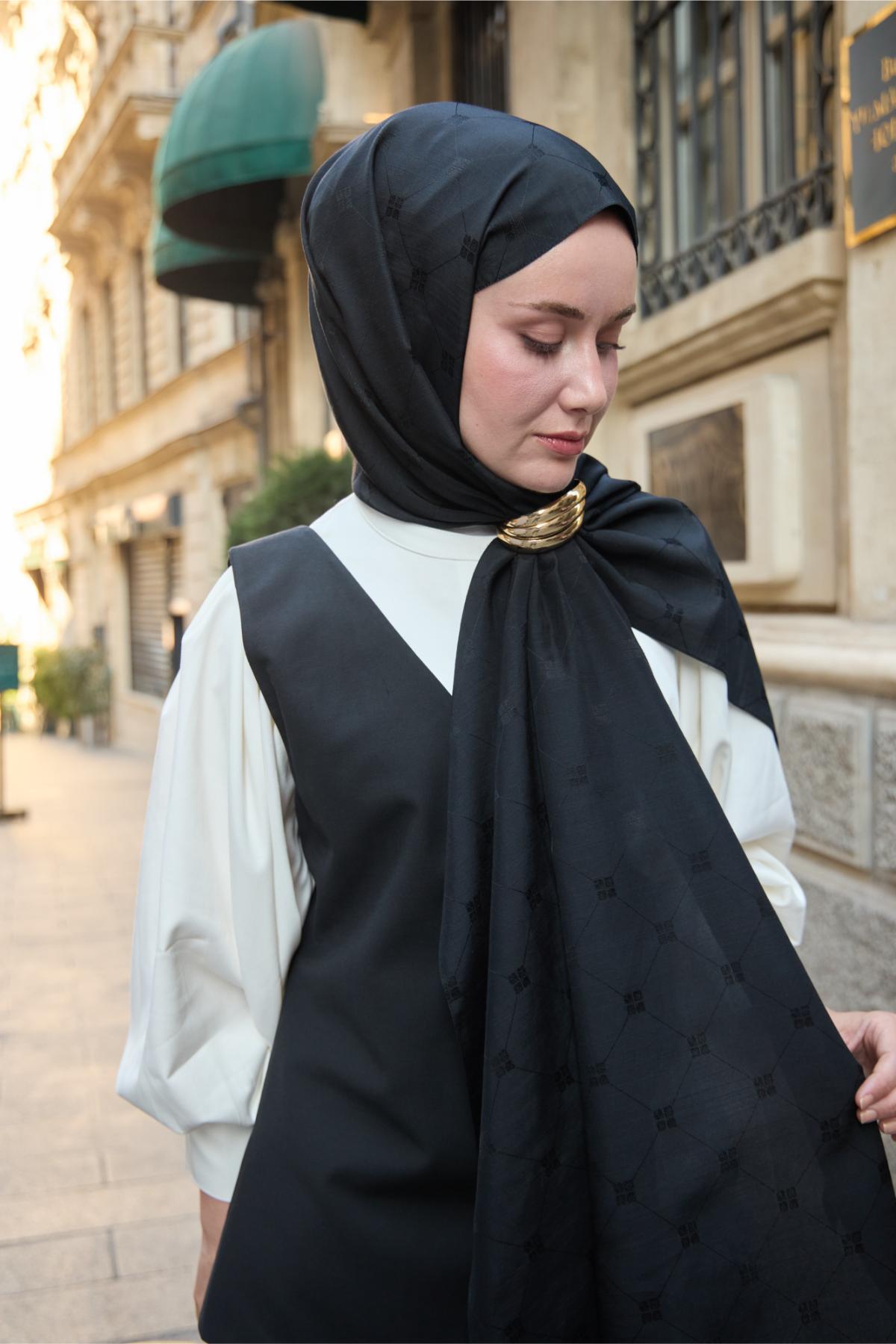 Midnight Black 100% Silk Handmade